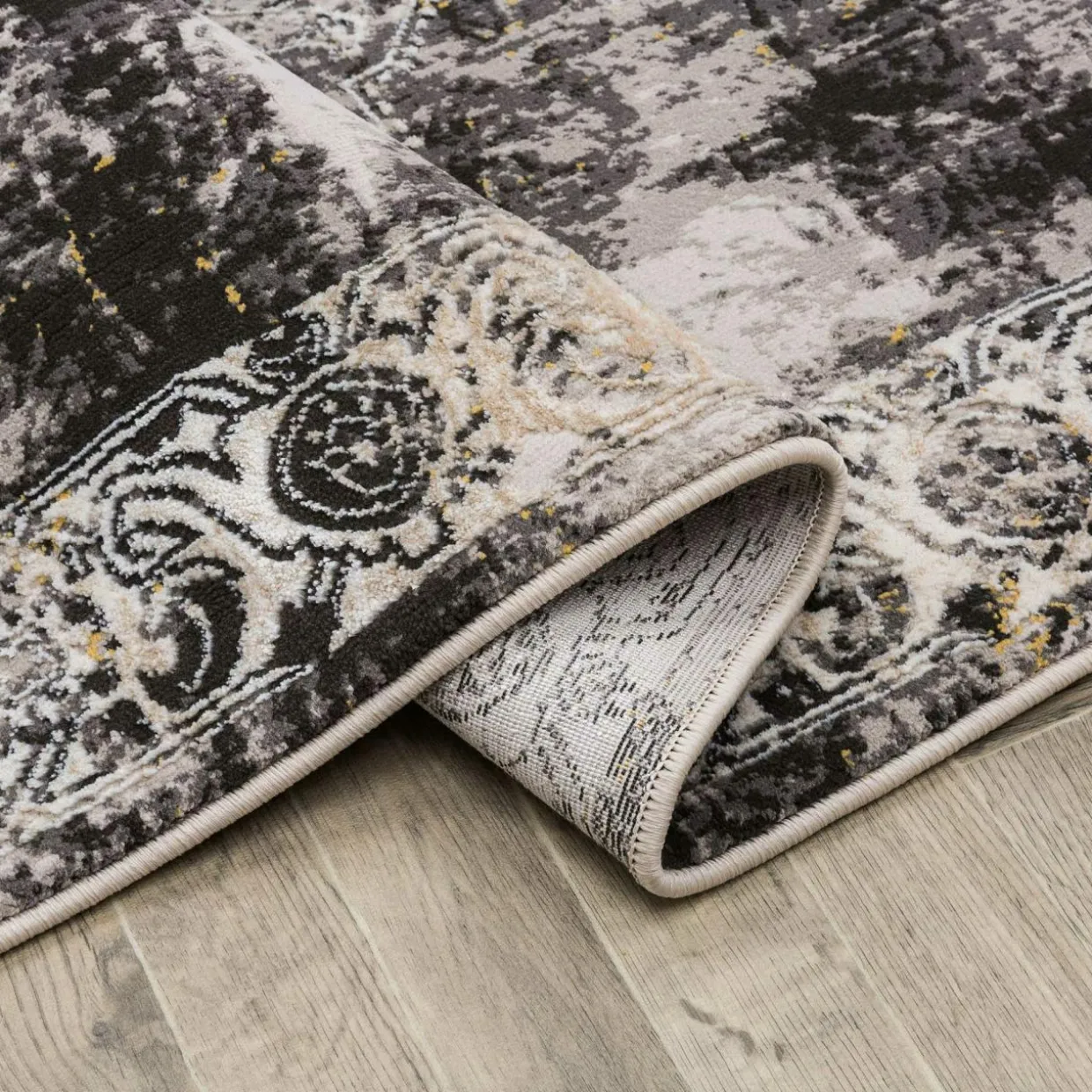 Dywan vintage czarny MONAKO 80x150 cm