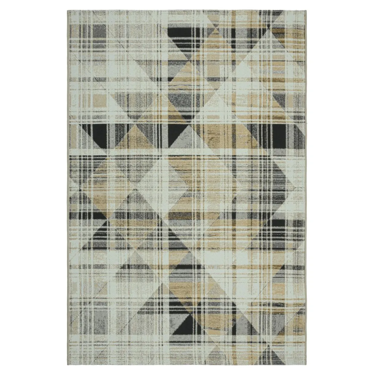 Dywan w trójkąty szaro-żółty MALTA 80x150 cm