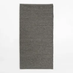 Dywan wełniany CHOTI, szary, 80x150 cm
