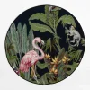 Dywan z flamingiem JUNGLE, okrągły, 135 cm