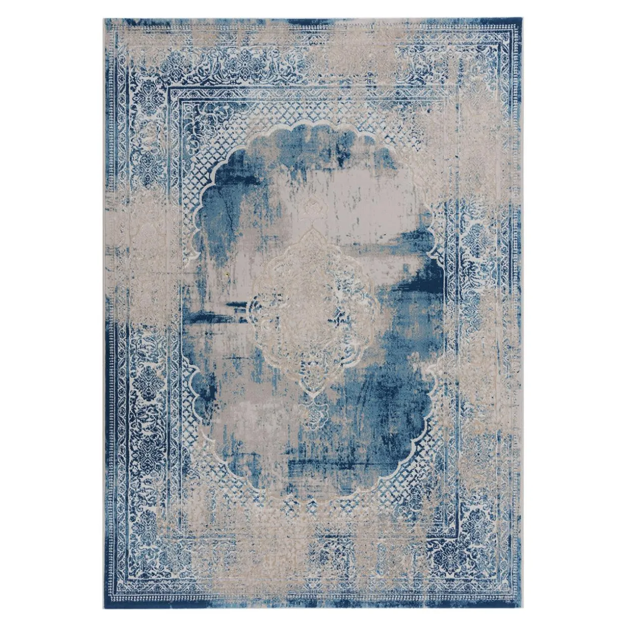 Dywan z orientalnym wzorem niebieski ALMERA 120x160 cm