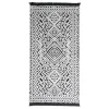 Dywan z połyskującym wzorem 3D czarne frędzle ETNA 80x150 cm