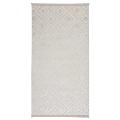 Dywan z połyskującym wzorem 3D beżowe romby ETNA 80x150 cm