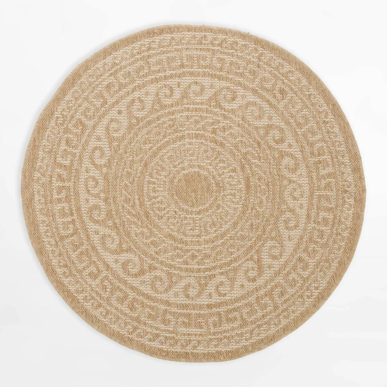 Dywan zewnętrzny COMILLA, ornament, beżowy, 120 cm