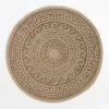 Dywan zewnętrzny COMILLA, ornament, beżowo-czarny, 120 cm