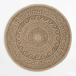 Dywan zewnętrzny COMILLA, ornament, beżowo-czarny, 120 cm