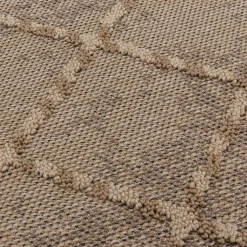 Dywan zewnętrzny romby beż BOUCLE 80x150 cm