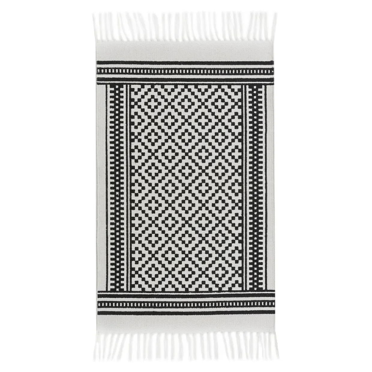 Dywanik czarno-biały SCANDI 50x80 cm
