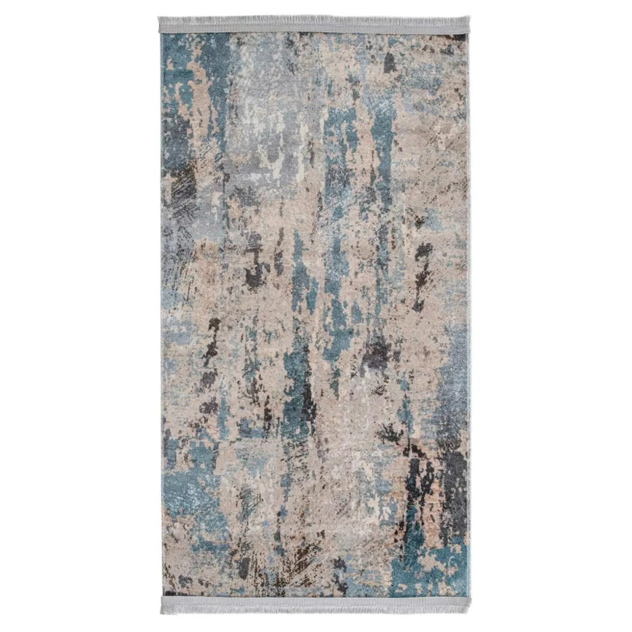 Dywanik połyskujący z frędzlami niebieski COSMIC 60x100 cm