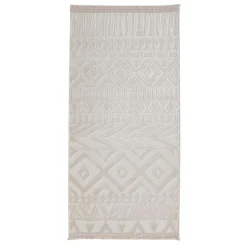 Dywanik z połyskującym wzorem 3D beżowy ETNA 60x100 cm