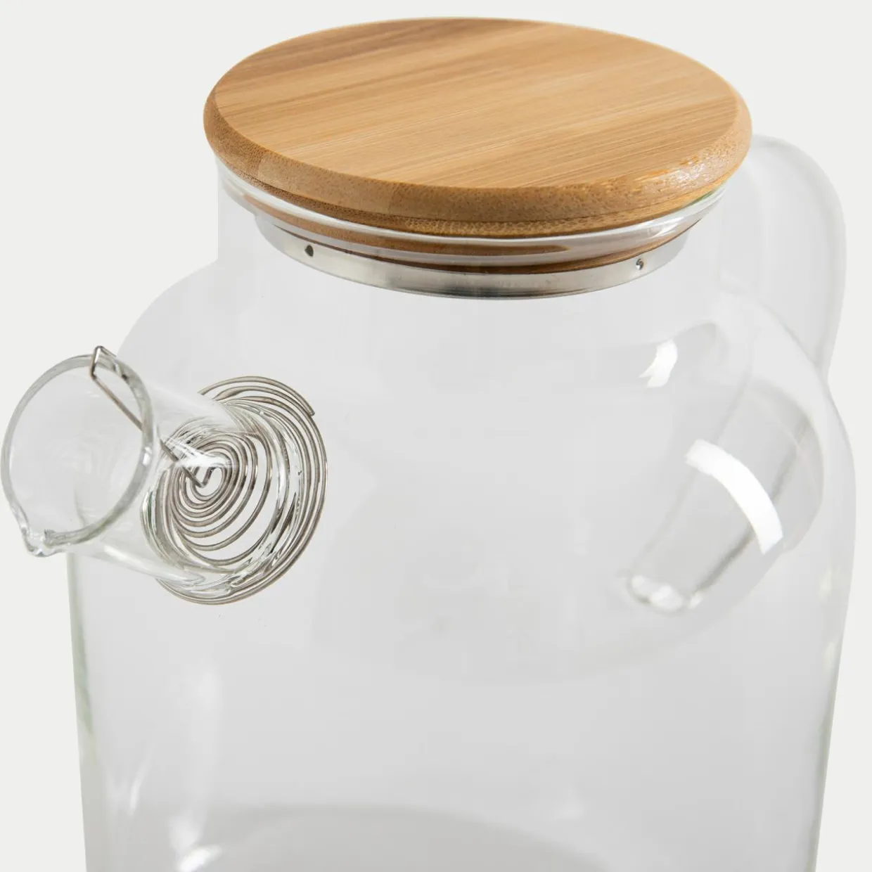 Dzbanek szklany z bambusową pokrywą 1,8 l