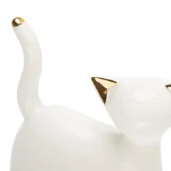 Figurka dekoracyjna biała KOT 17,5 cm