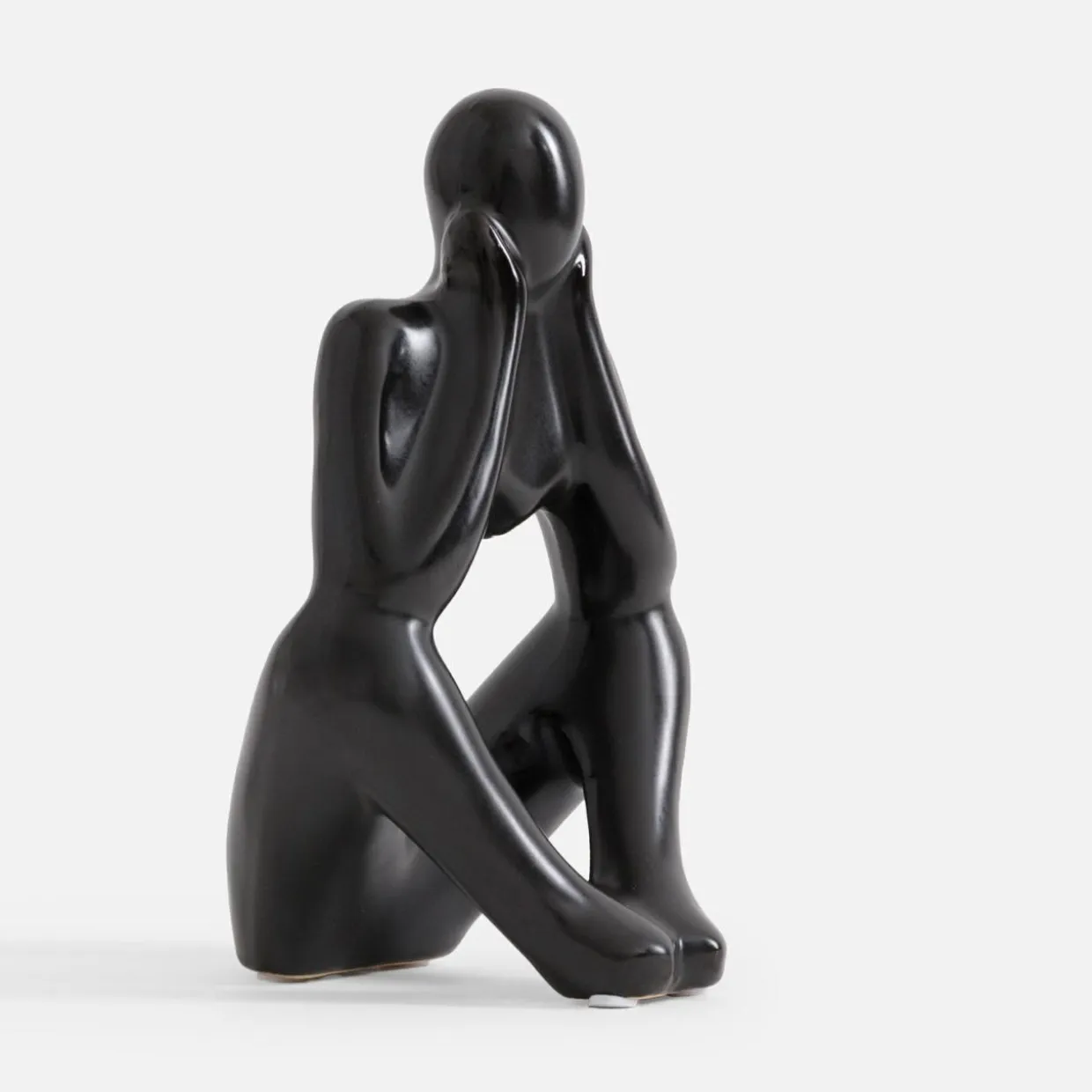 Figurka dekoracyjna czarna MYŚLĄCY CZŁOWIEK 19 cm