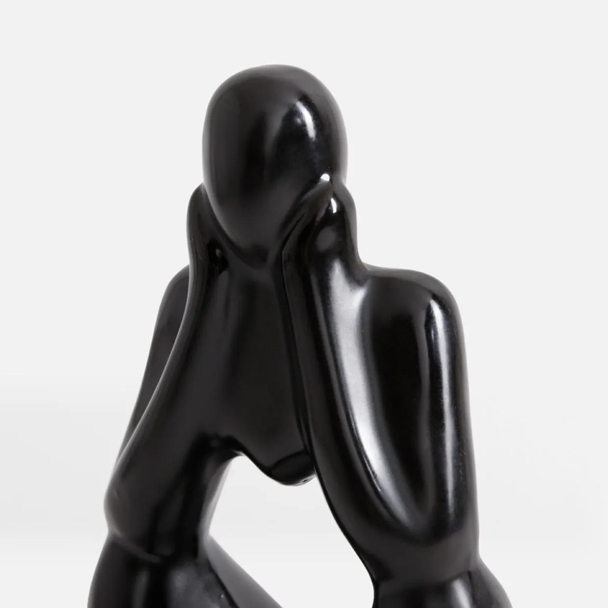 Figurka dekoracyjna czarna MYŚLĄCY CZŁOWIEK 19 cm