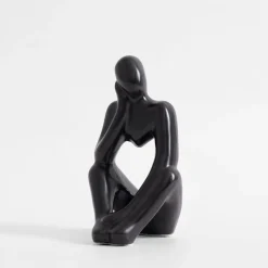 Figurka dekoracyjna czarna MYŚLĄCY CZŁOWIEK 19 cm