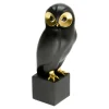 Figurka dekoracyjna czarna SOWA 27 cm