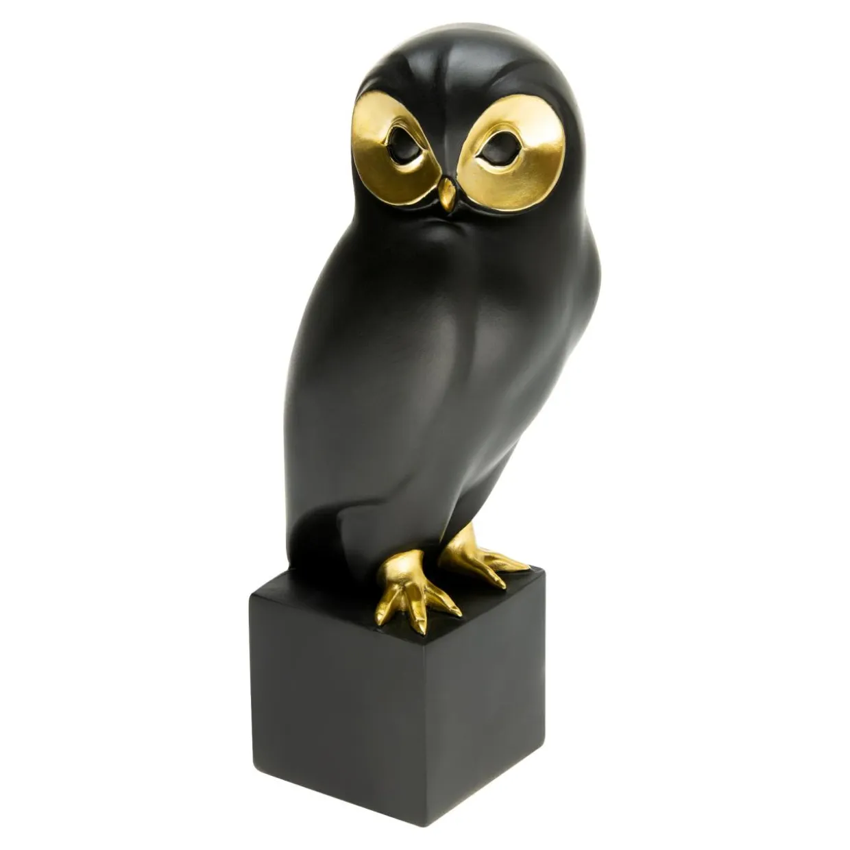 Figurka dekoracyjna czarna SOWA 27 cm
