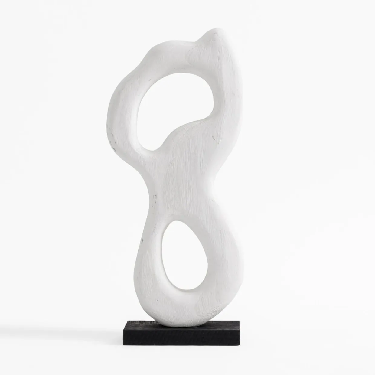Figurka dekoracyjna drewniana biała 38 cm
