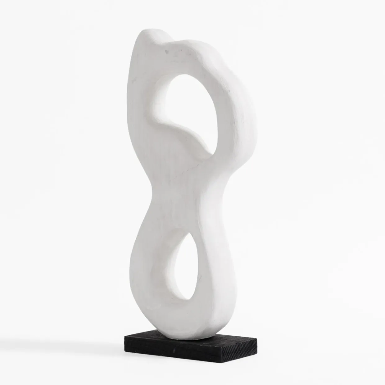 Figurka dekoracyjna drewniana biała 38 cm