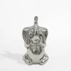 Figurka dekoracyjna srebrna SŁOŃ zakryte oczy 13,8 cm