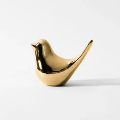 Figurka dekoracyjna złota PTAK 8 cm