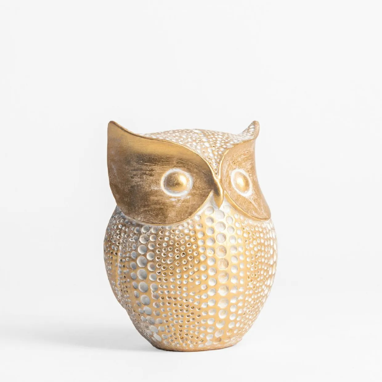 Figurka dekoracyjna złota SOWA 12 cm
