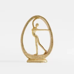 Figurka dekoracyjna złota GIMNASTYCZKA 22 cm