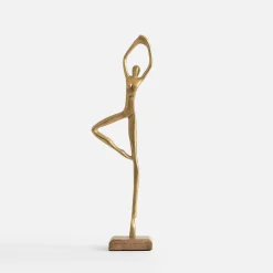 Figurka dekoracyjna złota JOGA MIX 35 cm