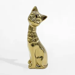 Figurka dekoracyjna złota KOT 19,7 cm