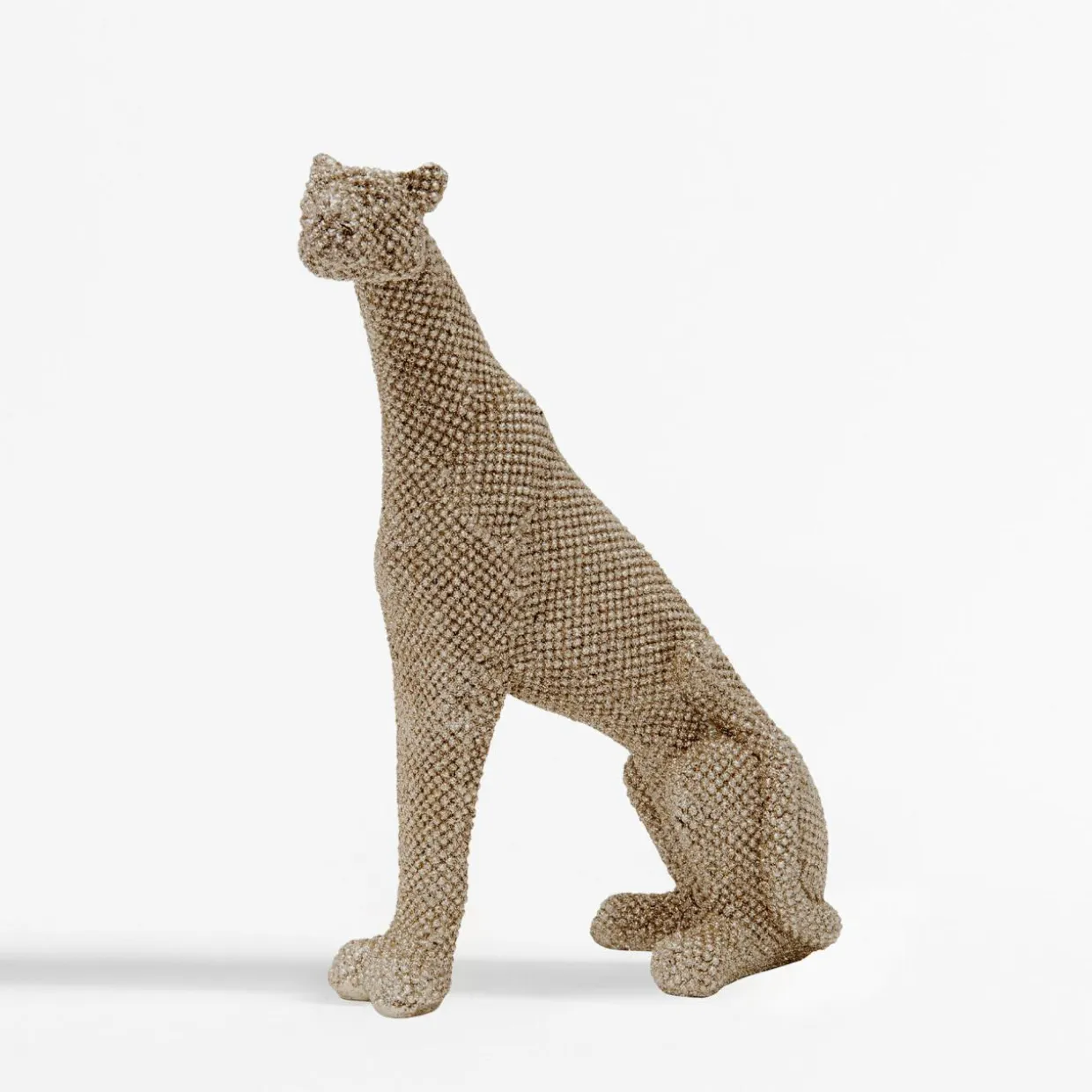 Figurka dekoracyjna złota PANTERA SIEDZĄCA 26 cm