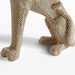 Figurka dekoracyjna złota PANTERA SIEDZĄCA 26 cm