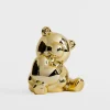 Figurka dekoracyjna złoty miś 12,8 cm
