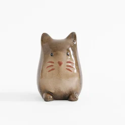 Figurka porcelanowa, kot, 13 cm, MIX