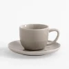 Filiżanka ze spodkiem ceramiczna 100 ml EYO