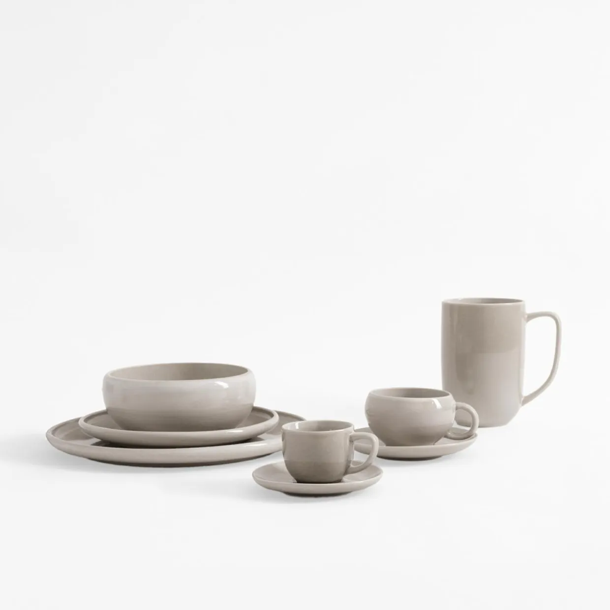 Filiżanka ze spodkiem ceramiczna 100 ml EYO
