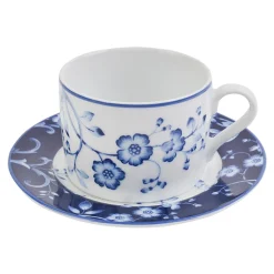Filiżanka ze spodkiem EVIA BLUE porcelana Bogucice 220 ml