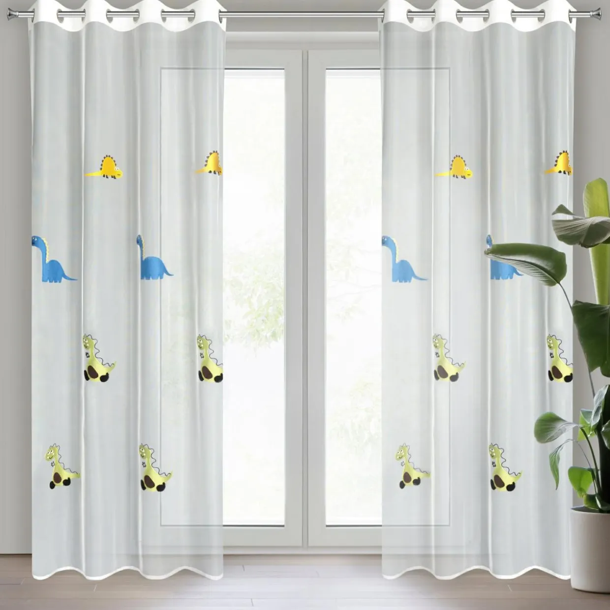 Firana do pokoju dziecięcego DINO 140x250 cm