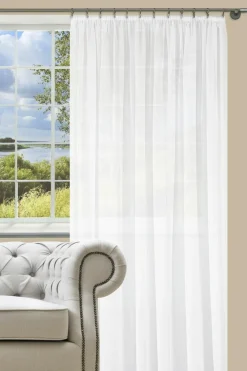 Firana kreszowana DIANA z taśmą marszczącą 140x245 cm