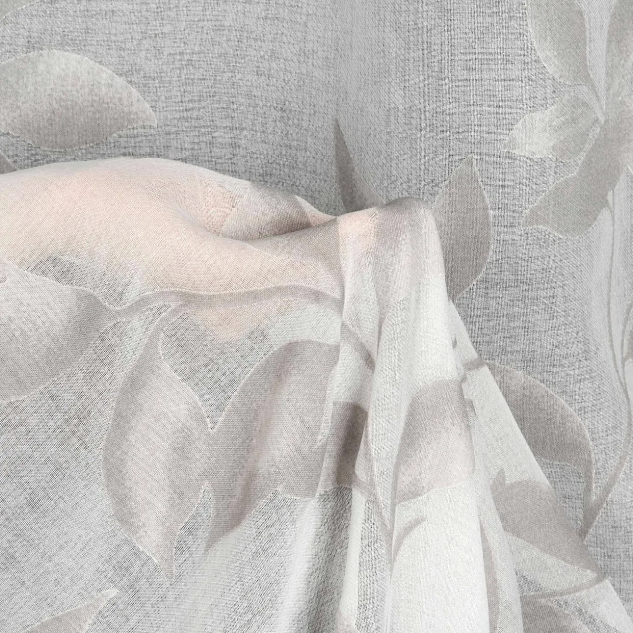 Firana na przelotkach biało-srebrna ESTELLA 140x250 cm