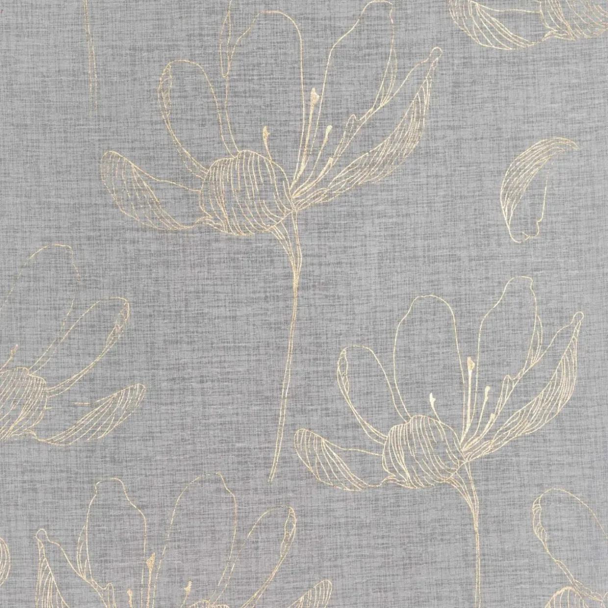 Firana na przelotkach biało-złota AMALIA 140x250 cm