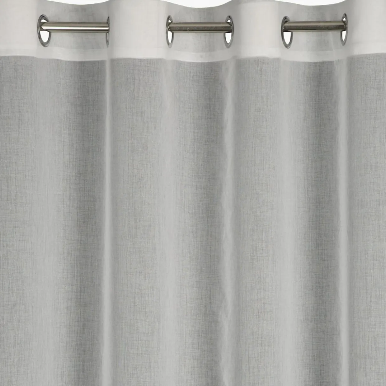 Firana na przelotkach kremowa ABBIE 140x250 cm