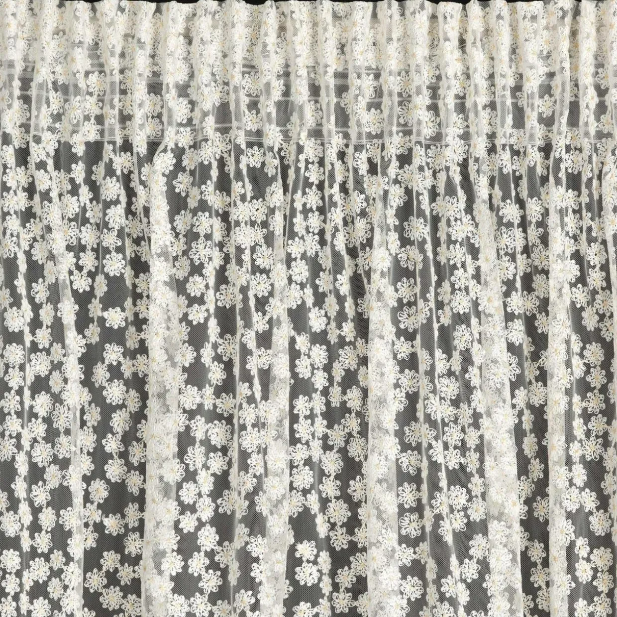 Firana na taśmie biała DAISY 130x270 cm