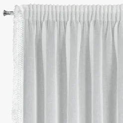 Firana na taśmie biała KIRA 140x270 cm