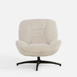 Fotel obrotowy retro beżowy DIAMANTU