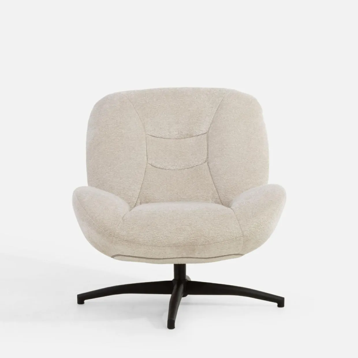 Fotel obrotowy retro beżowy DIAMANTU