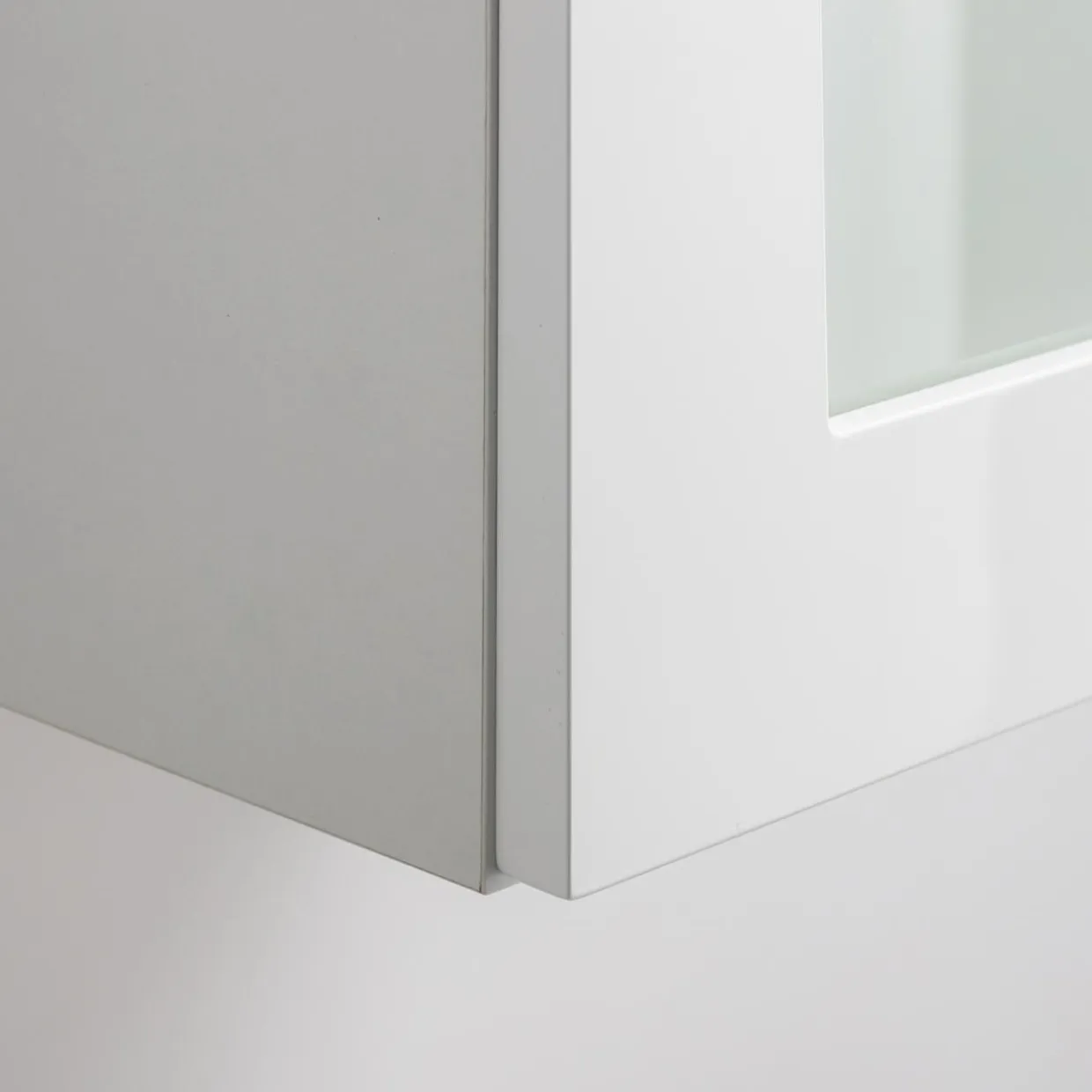 Front przeszklony NOTO 40x76,5 biały połysk