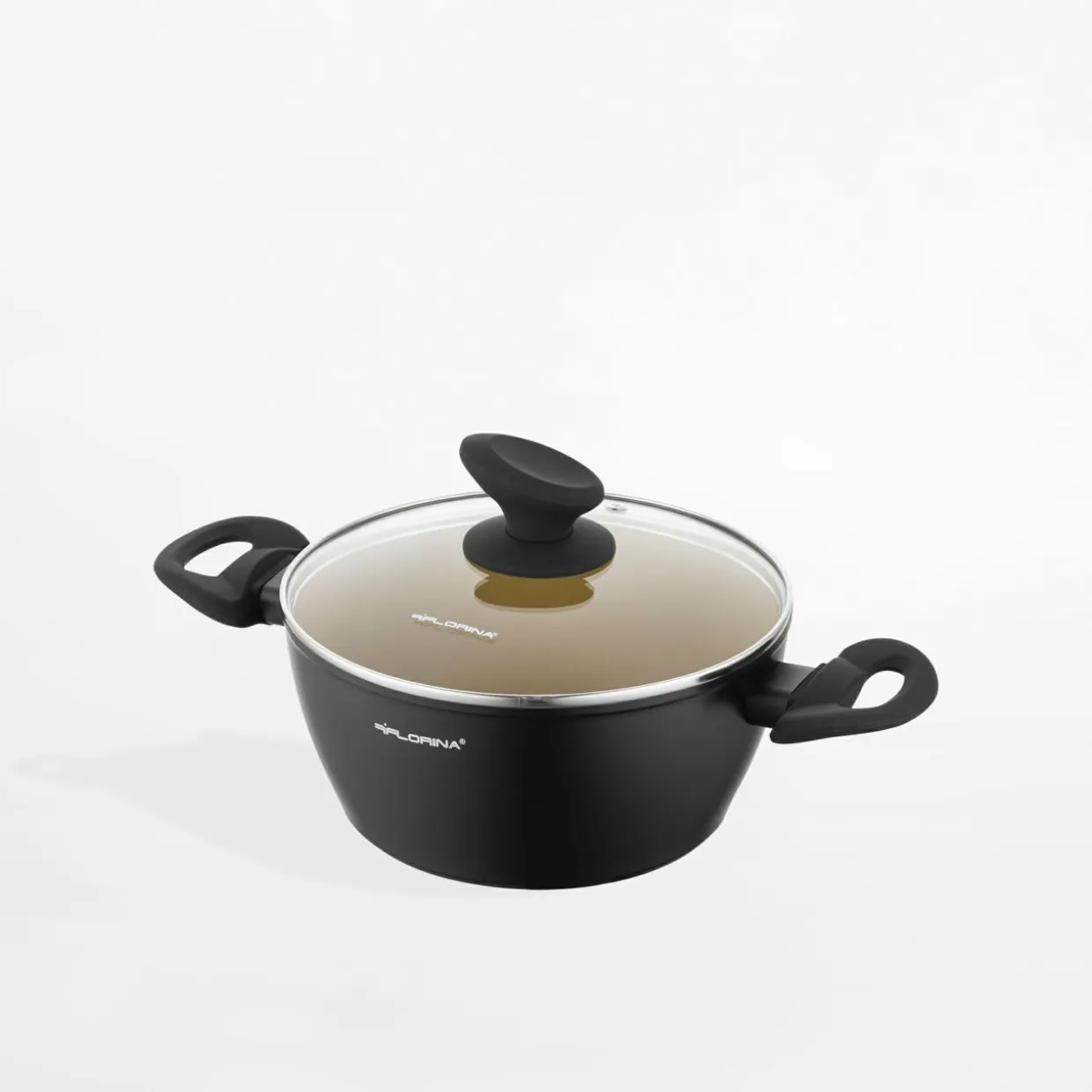 Garnek aluminiowy z pokrywką AMVEGAN 2,1 l