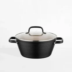 Garnek aluminiowy z pokrywką CARINA BLACK 3,3 l