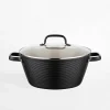 Garnek aluminiowy z pokrywką CARINA BLACK 5,2 l