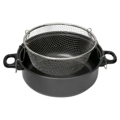 Garnek do frytek z sitkiem i pokrywką